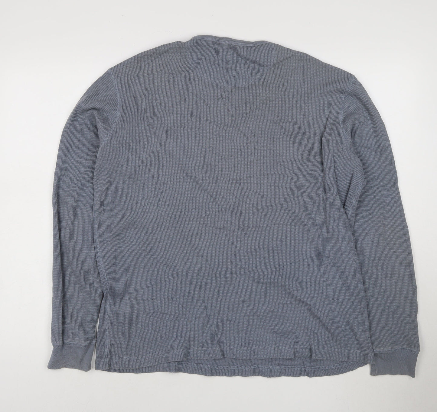 Farah Men's Blue Cotton Long Sleeve Crew Neck Pullover Sweatshirt M