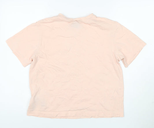 Nike Women's Pink XS Basic Cotton Crew Neck T-Shirt