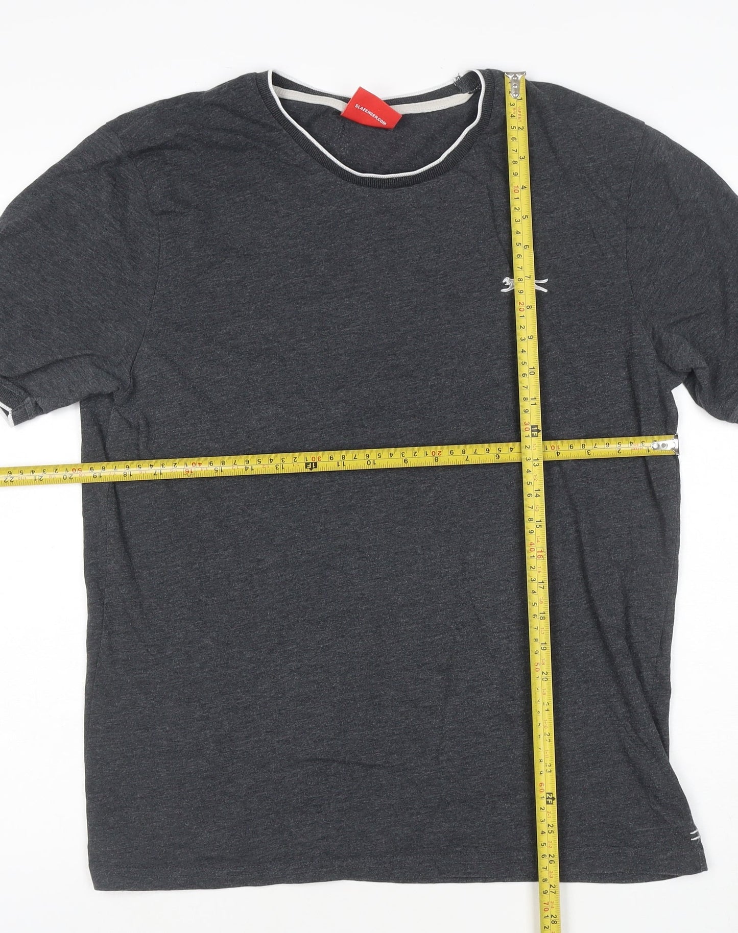 Slazenger Men's Grey Short Sleeve Crew Neck T-Shirt Size M