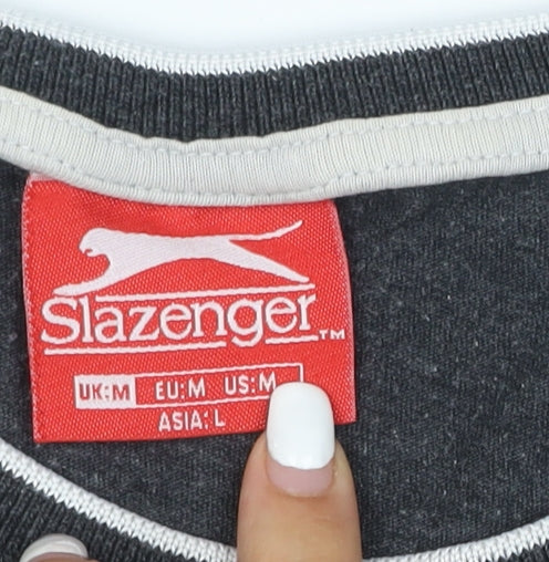Slazenger Men's Grey Short Sleeve Crew Neck T-Shirt Size M