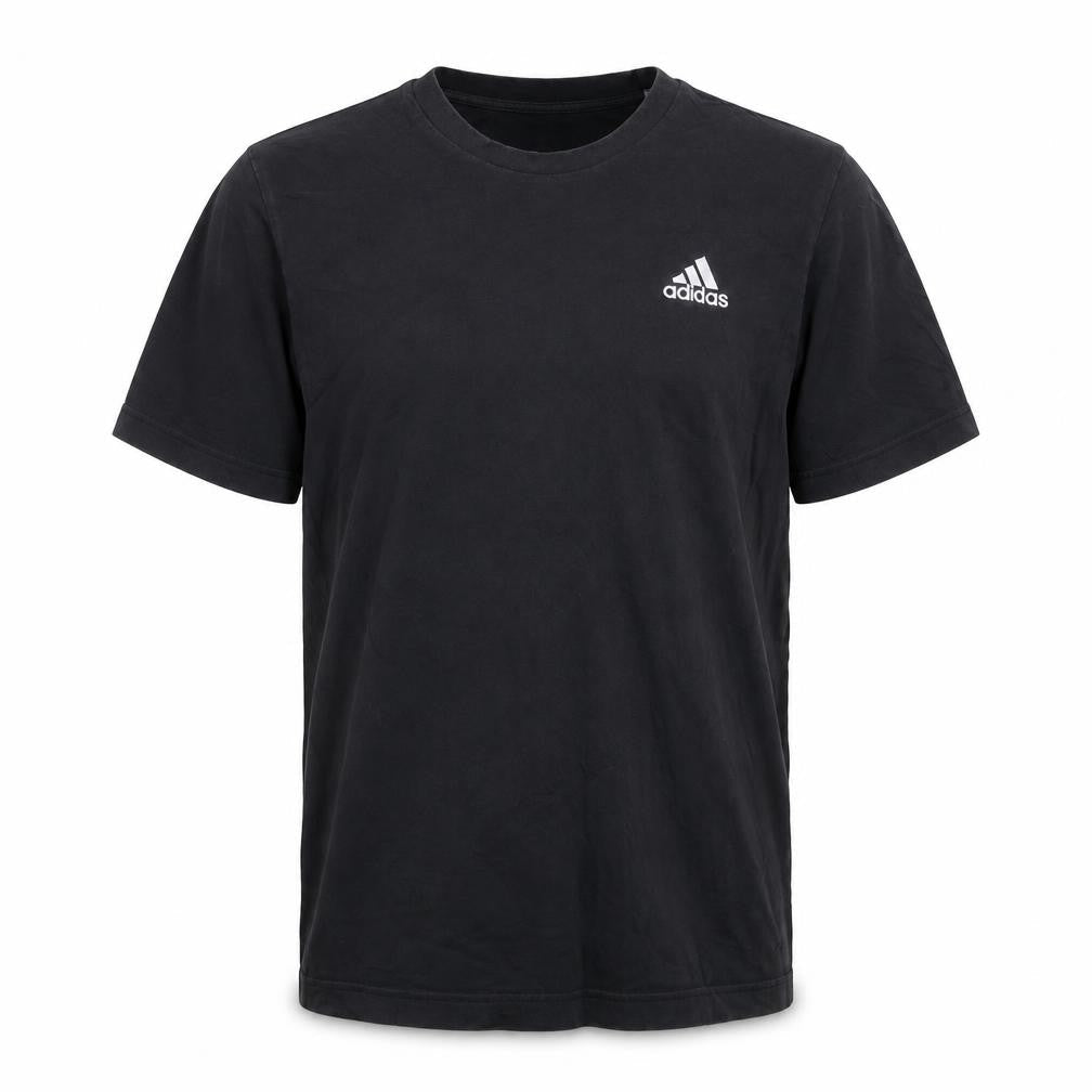 Adidas Men's Black Crew Neck Cotton Short Sleeve T-Shirt M