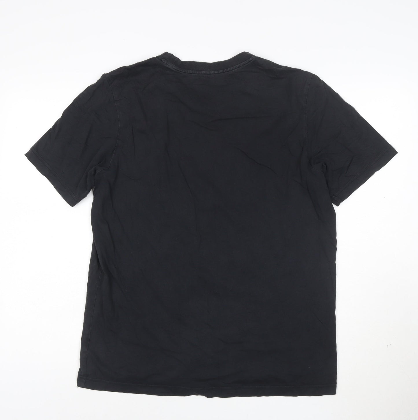 Adidas Men's Black Crew Neck Cotton Short Sleeve T-Shirt M