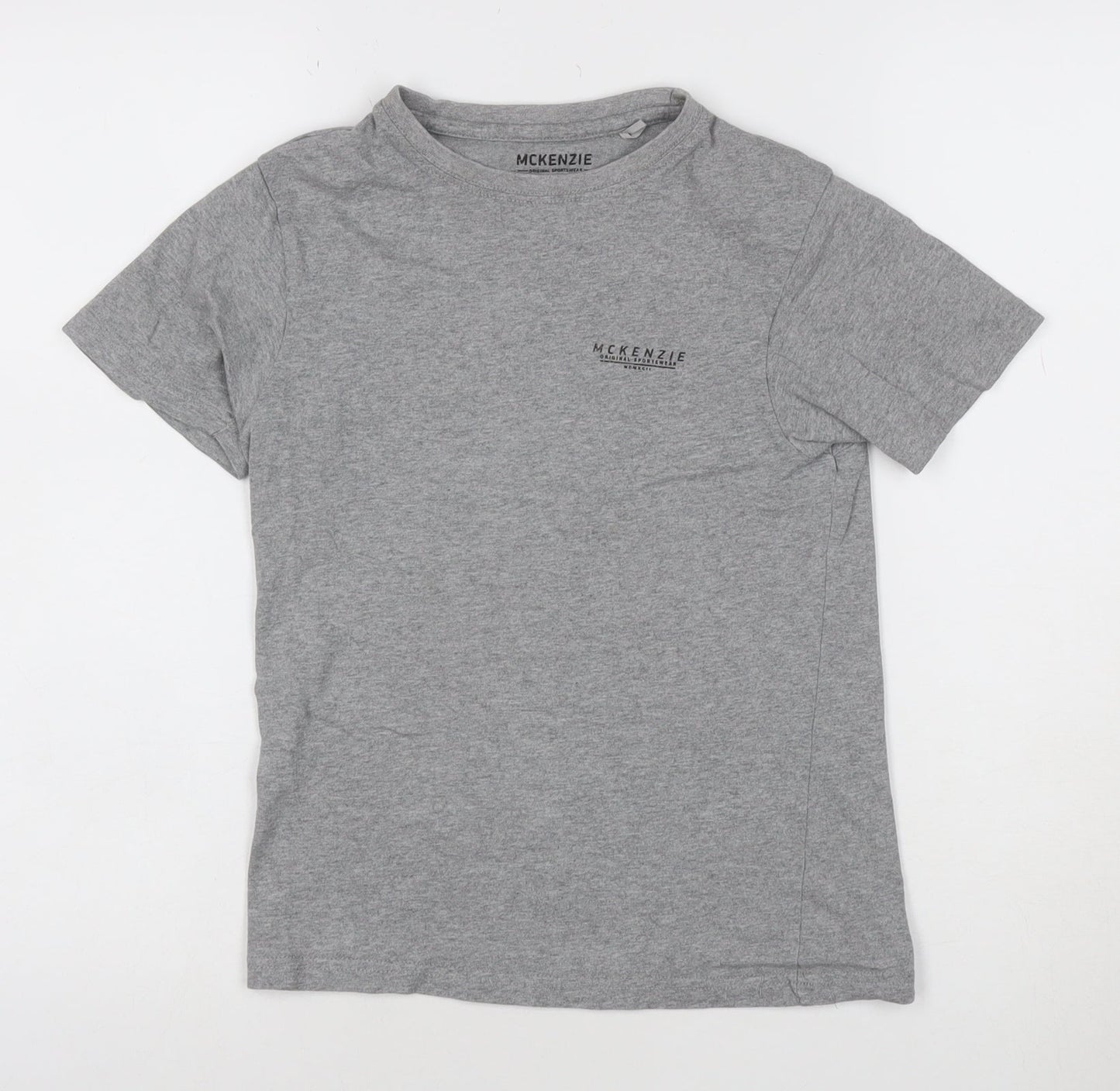McKenzie Girls Grey Short Sleeve Crew Neck Cotton T-Shirt 12-13 Years
