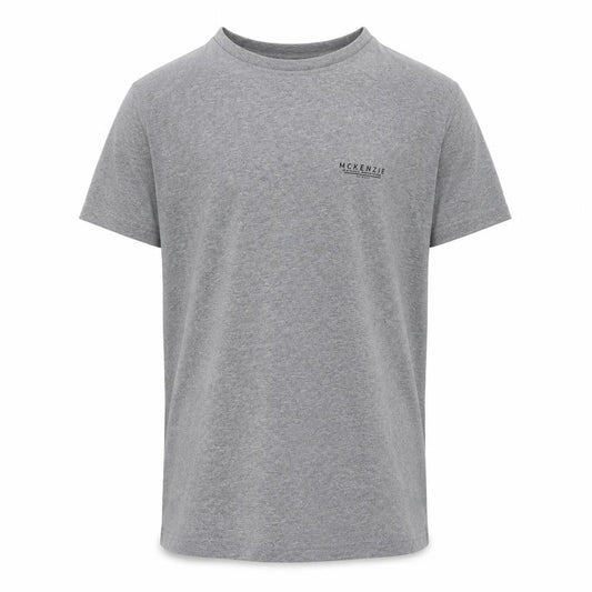 Front view of McKenzie girls’ grey short sleeve crew neck cotton t-shirt 12-13 years