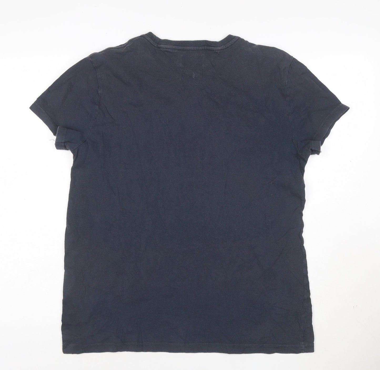 Tommy Hilfiger Denim Men's Blue Red Colourblock Logo T-Shirt M