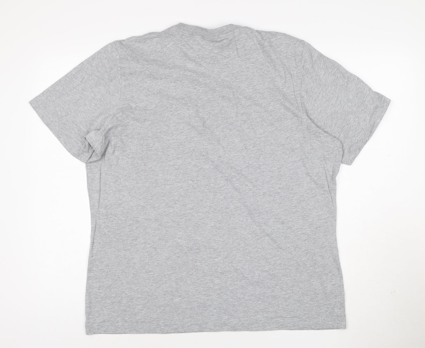 Adidas Men’s Grey Cotton Crew Neck Short Sleeve T-Shirt L