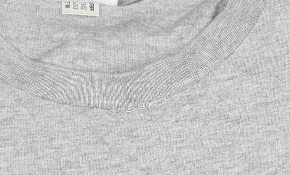 Adidas Men’s Grey Cotton Crew Neck Short Sleeve T-Shirt L