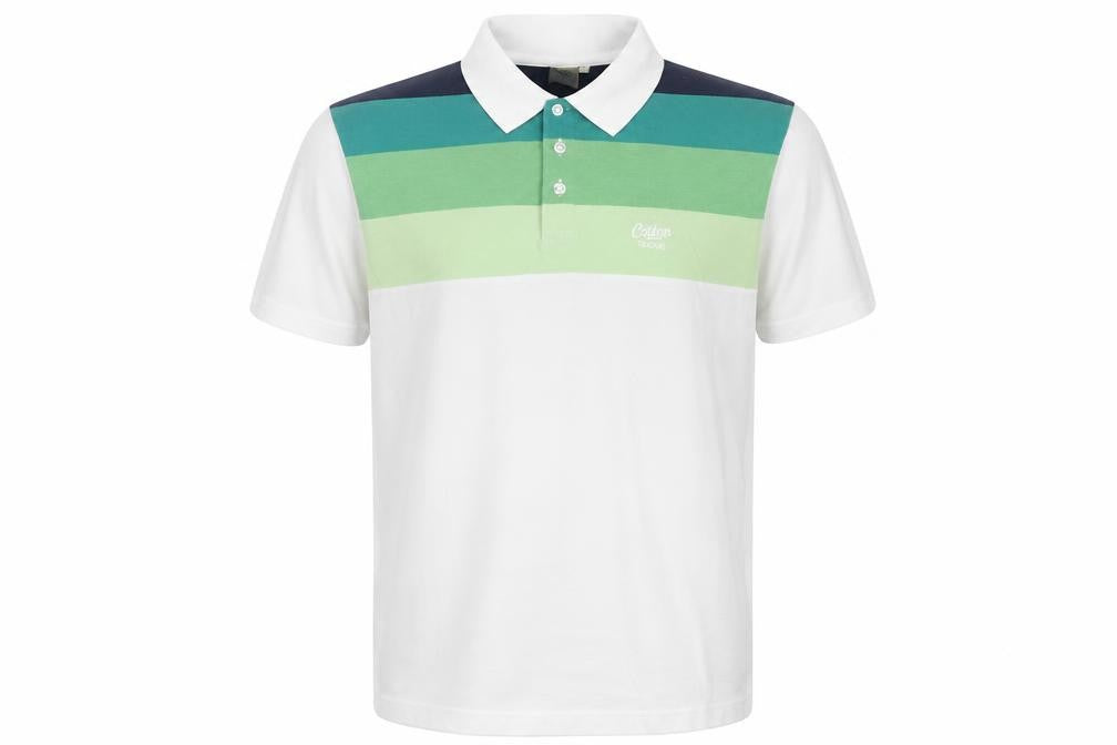 Cotton Traders Men's Multicoloured Striped Polo Shirt L