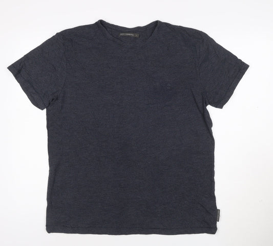French Connection Men's Blue Short Sleeve Crew Neck T-Shirt Size L