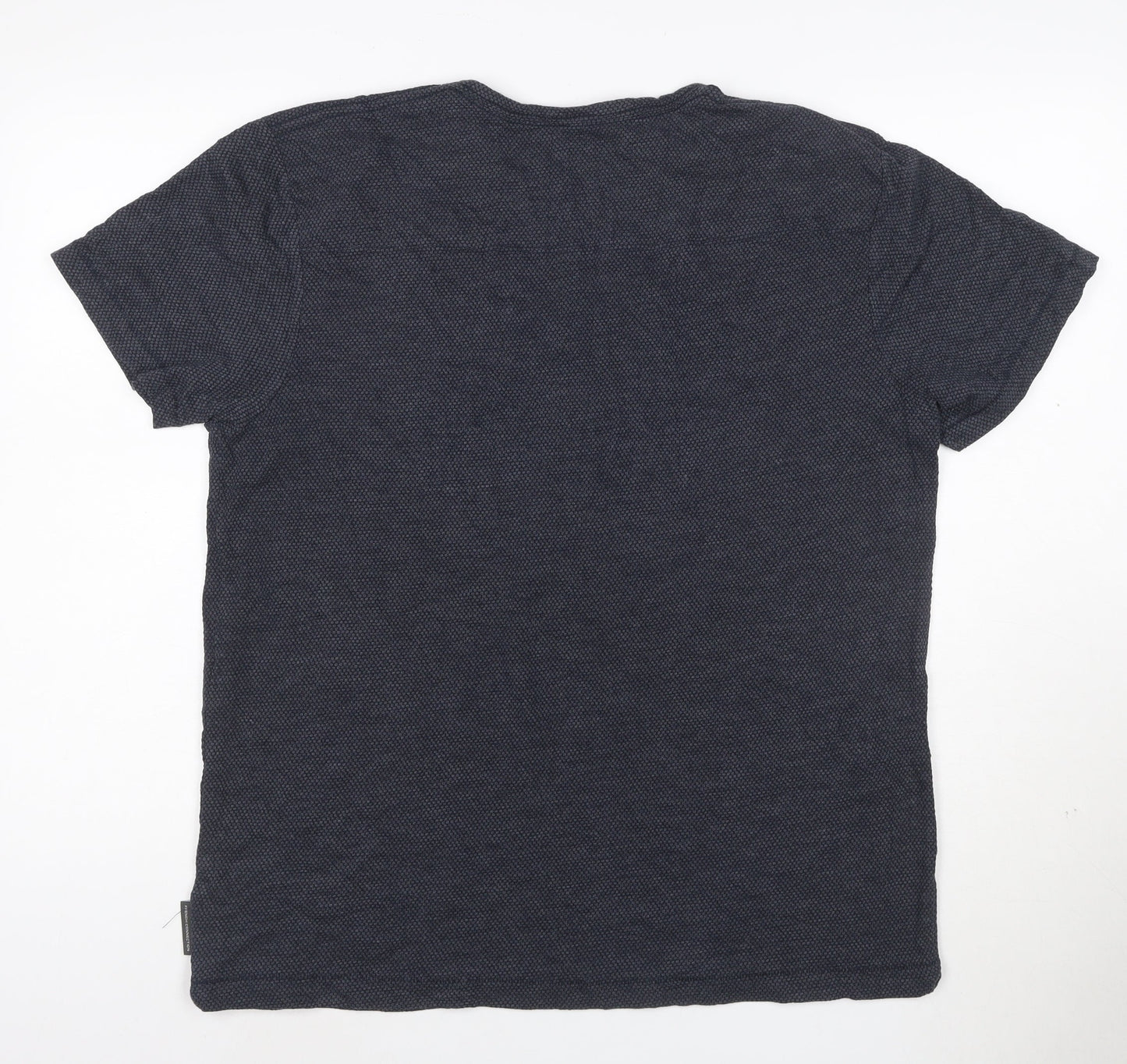 French Connection Men's Blue Short Sleeve Crew Neck T-Shirt Size L