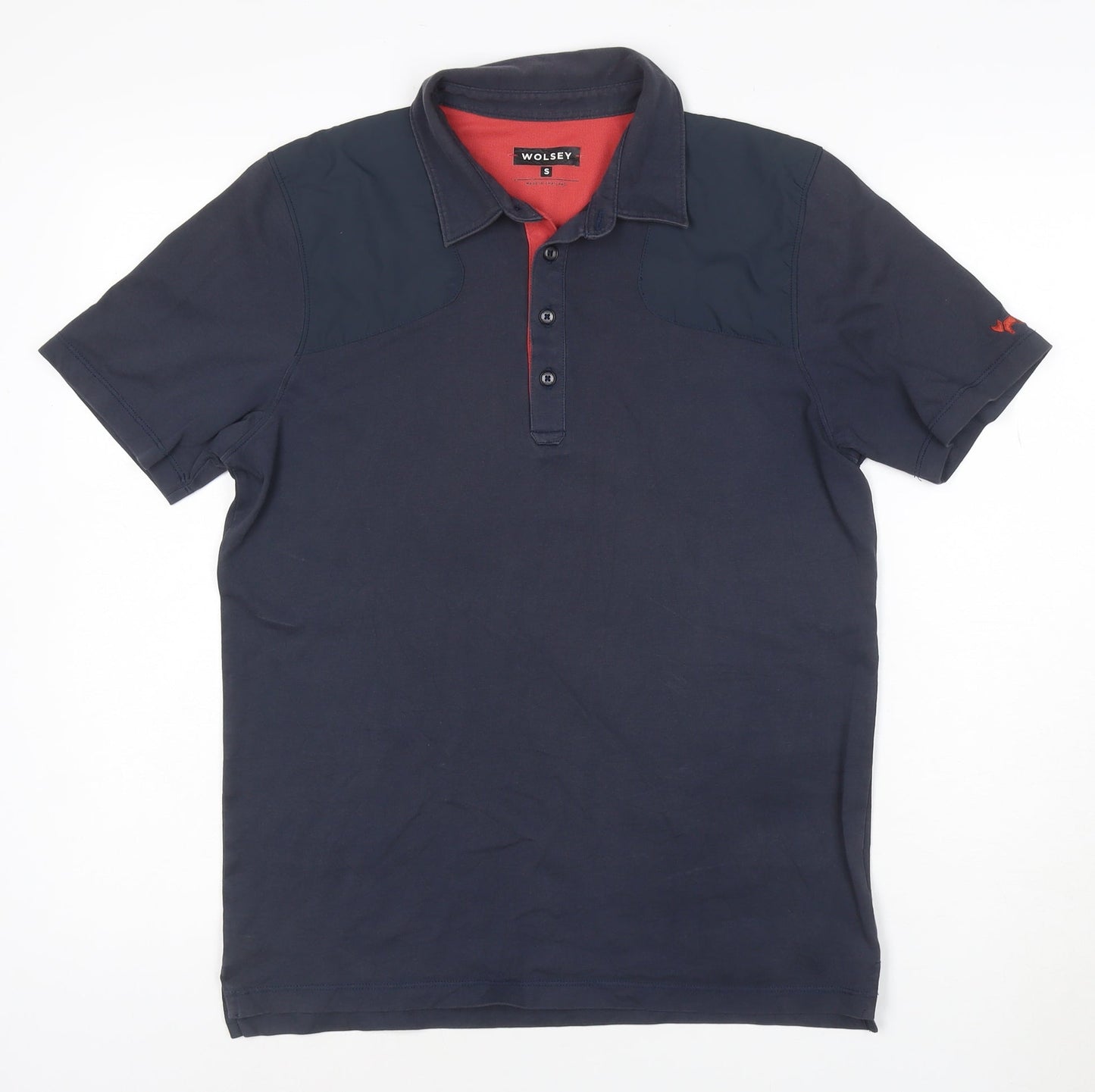 Wolsey Men's Navy Short Sleeve Polo Shirt Size S Classic Fit