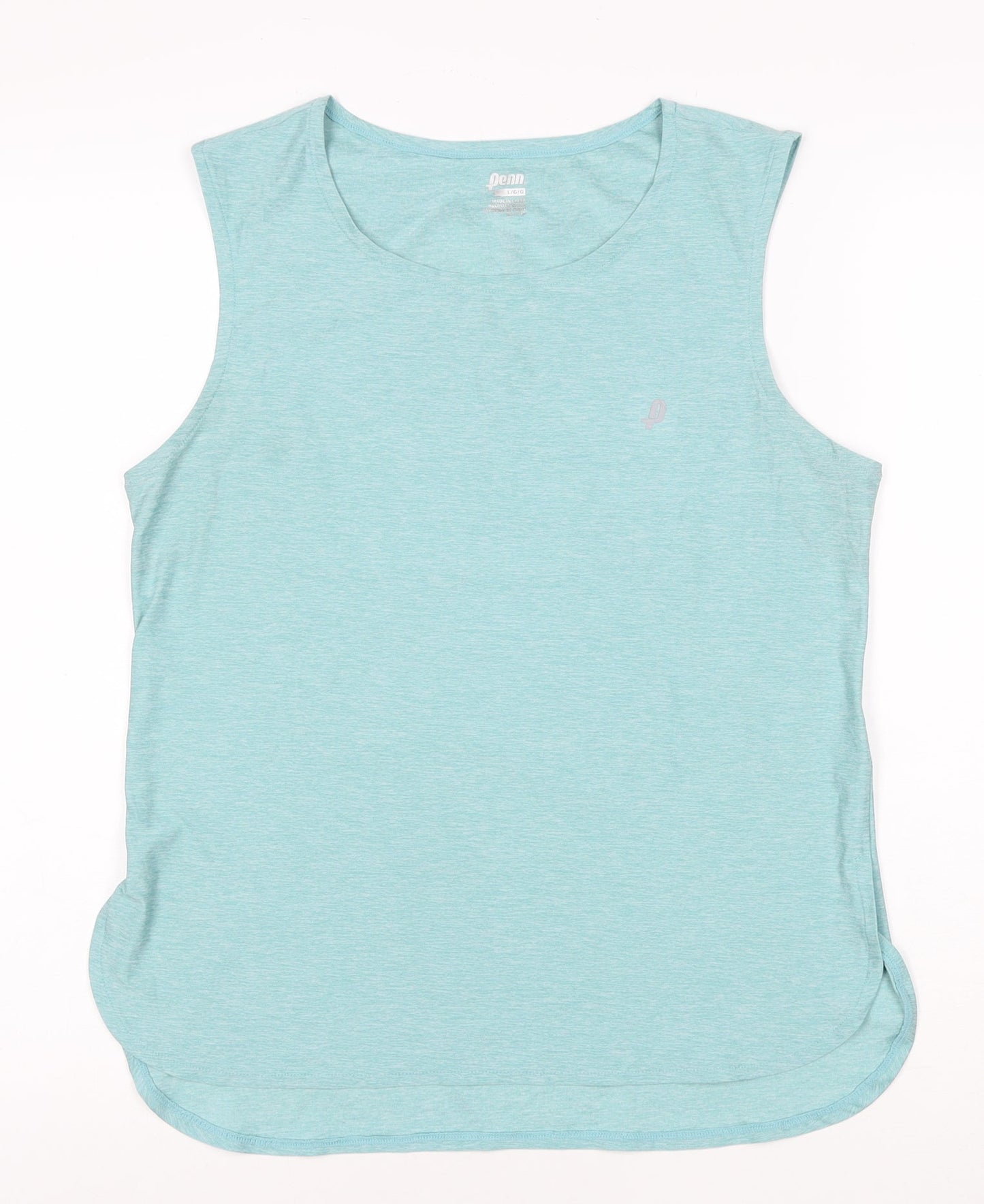 Penn Womens Blue Sleeveless Activewear Tank Top Size L Lightweight