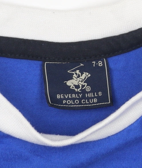 Beverly Hills Polo Club Boys Blue 7-8 Years Crew Neck T-Shirt