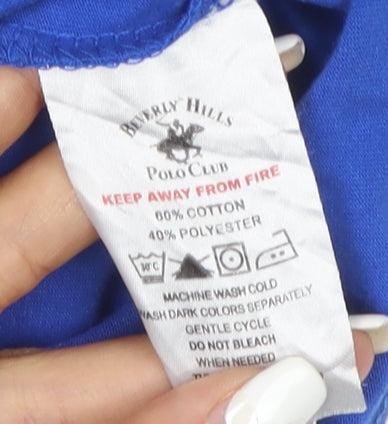 Beverly Hills Polo Club Boys Blue 7-8 Years Crew Neck T-Shirt