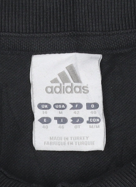 Adidas Women Black London 2012 Polo Shirt Size 14 Short Sleeve Cotton