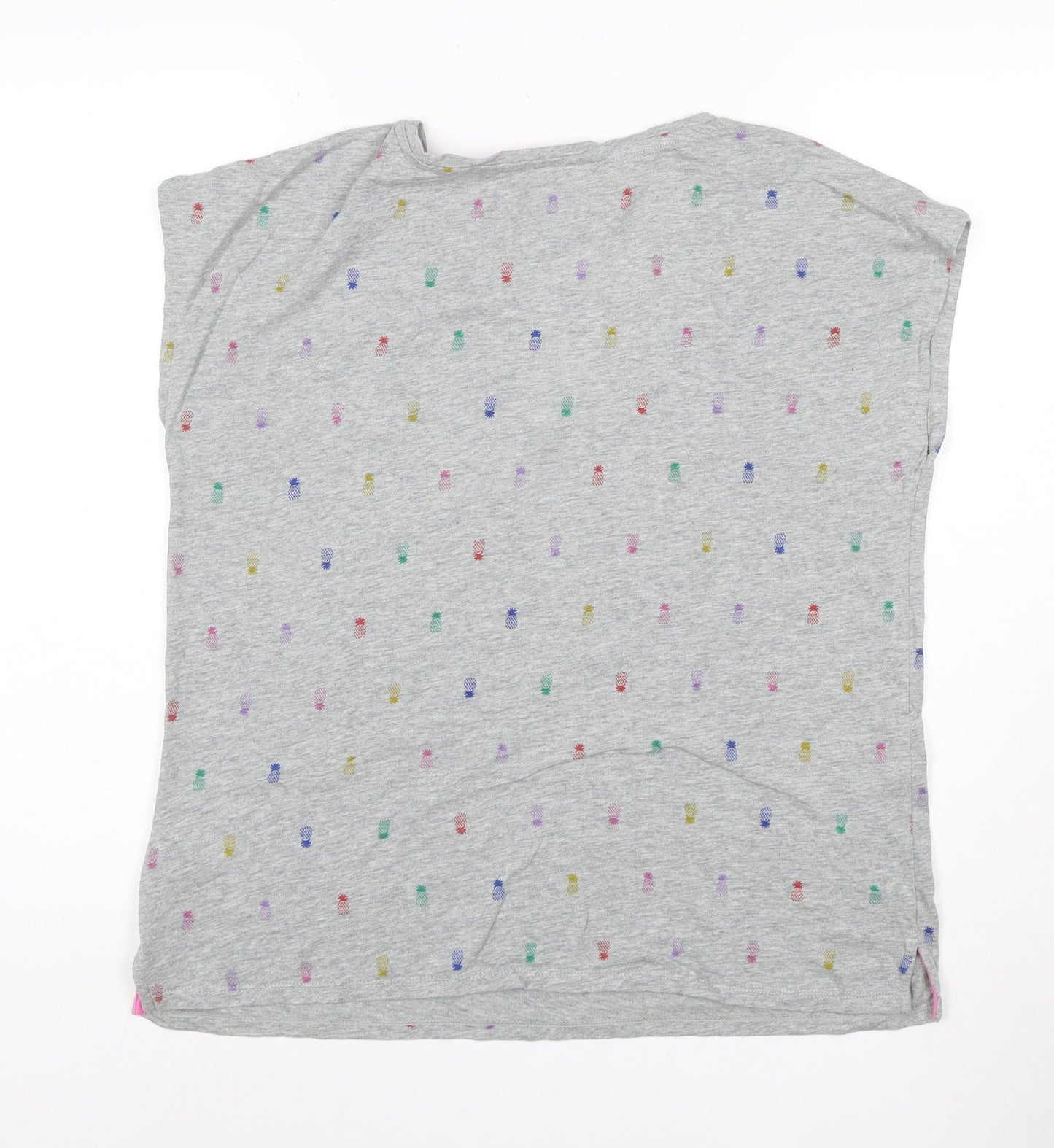 Boden Women’s Grey Polka Dot T-Shirt Size M Cotton Summer Top