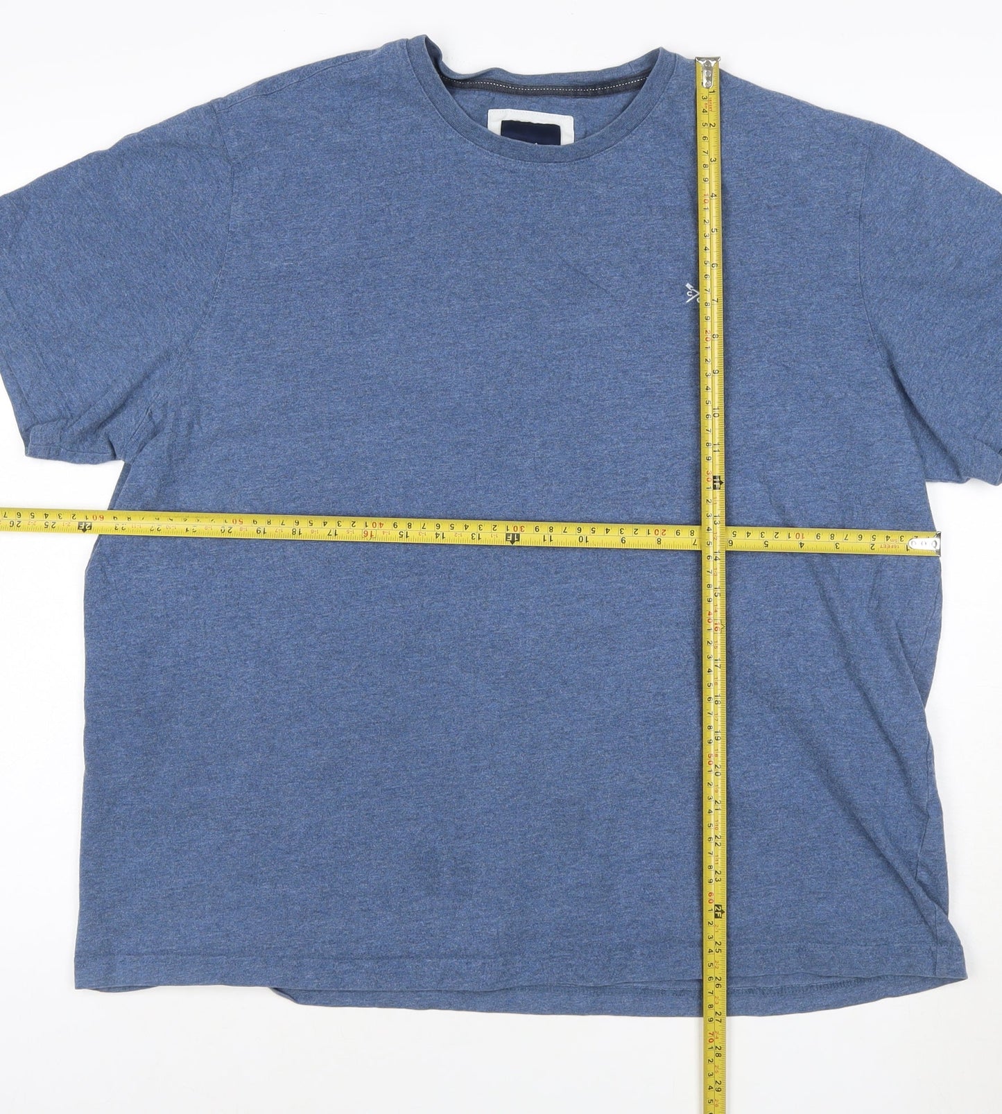 Crew Clothing Company Mens Blue XXL Cotton Short Sleeve T-Shirt