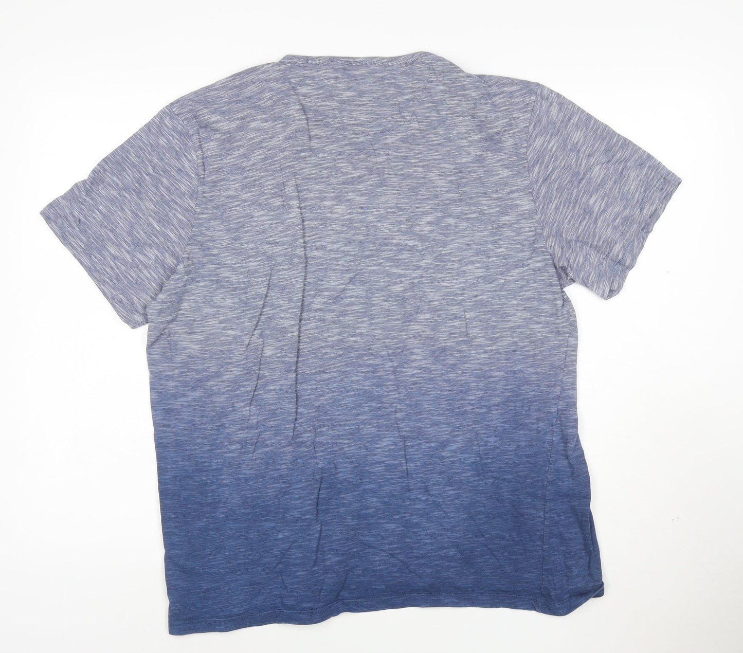 Jasper Conran Men's Blue Colourblock Short Sleeve Cotton T-Shirt M