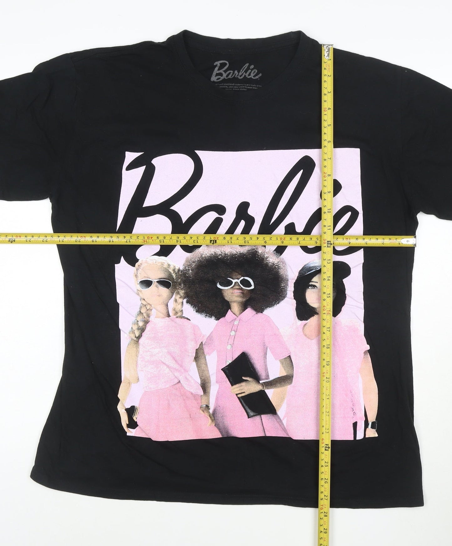 Barbie Women’s Black Graphic T-Shirt M Short Sleeve 100% Cotton