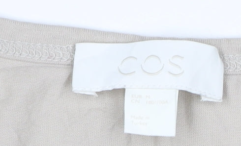 COS Men’s Beige Cotton Crew Neck Short Sleeve T-Shirt Size M