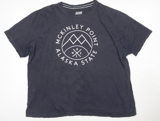 Jacamo Men's Blue McKinley Point Alaska Graphic T-Shirt 1XLT