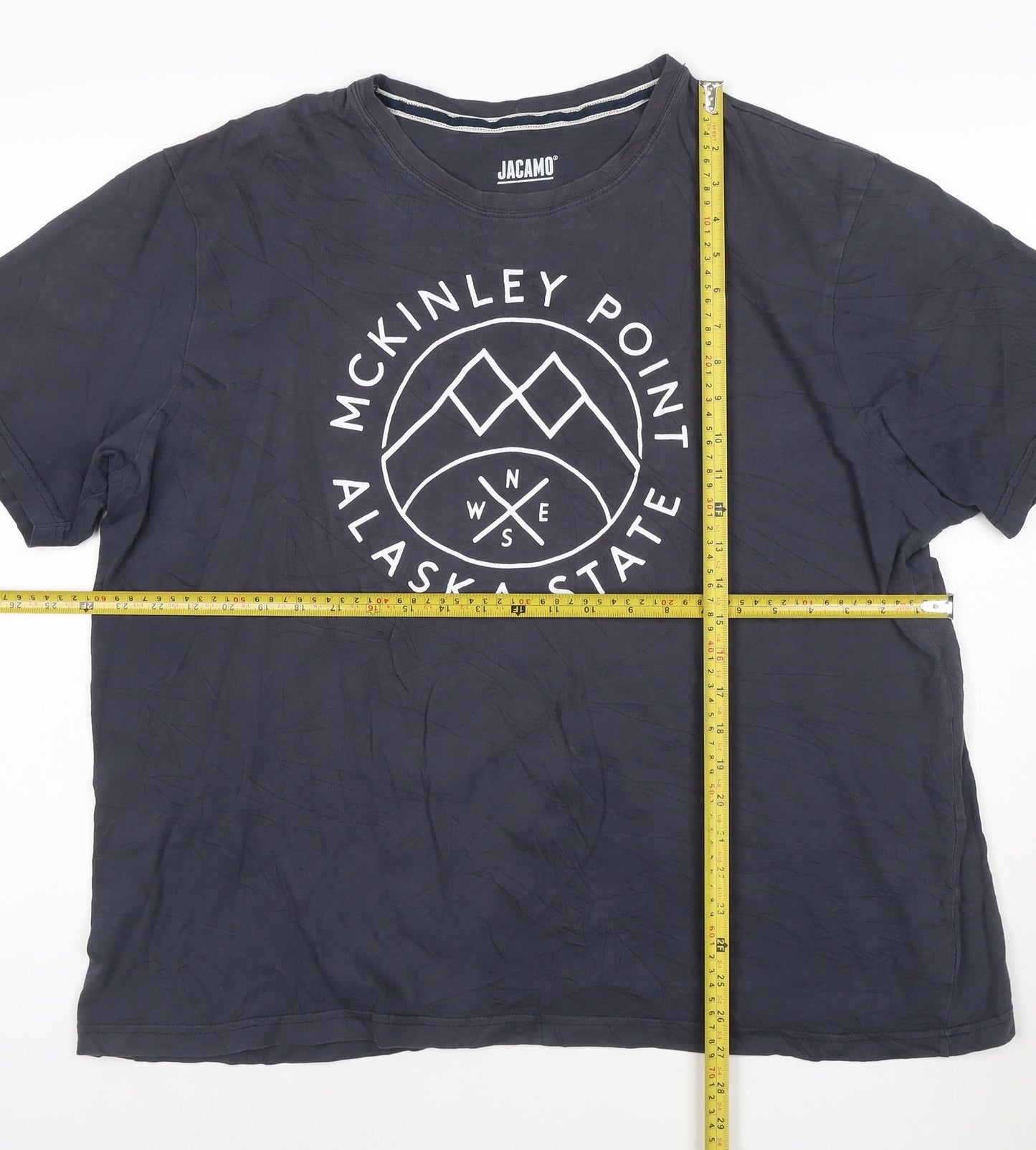 Jacamo Men's Blue McKinley Point Alaska Graphic T-Shirt 1XLT