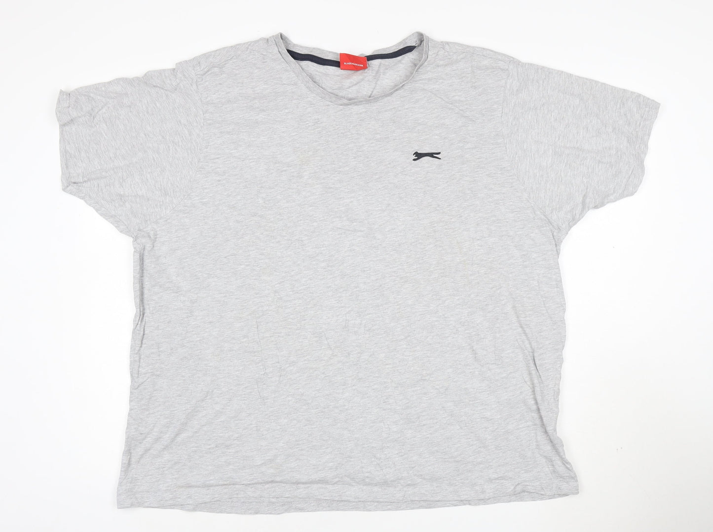 Slazenger Men's Grey 3XL Crew Neck Short Sleeve Cotton T-Shirt