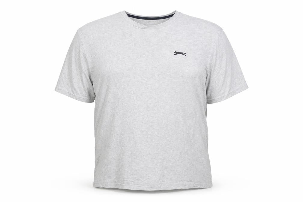 Slazenger Men's Grey 3XL Crew Neck Short Sleeve Cotton T-Shirt