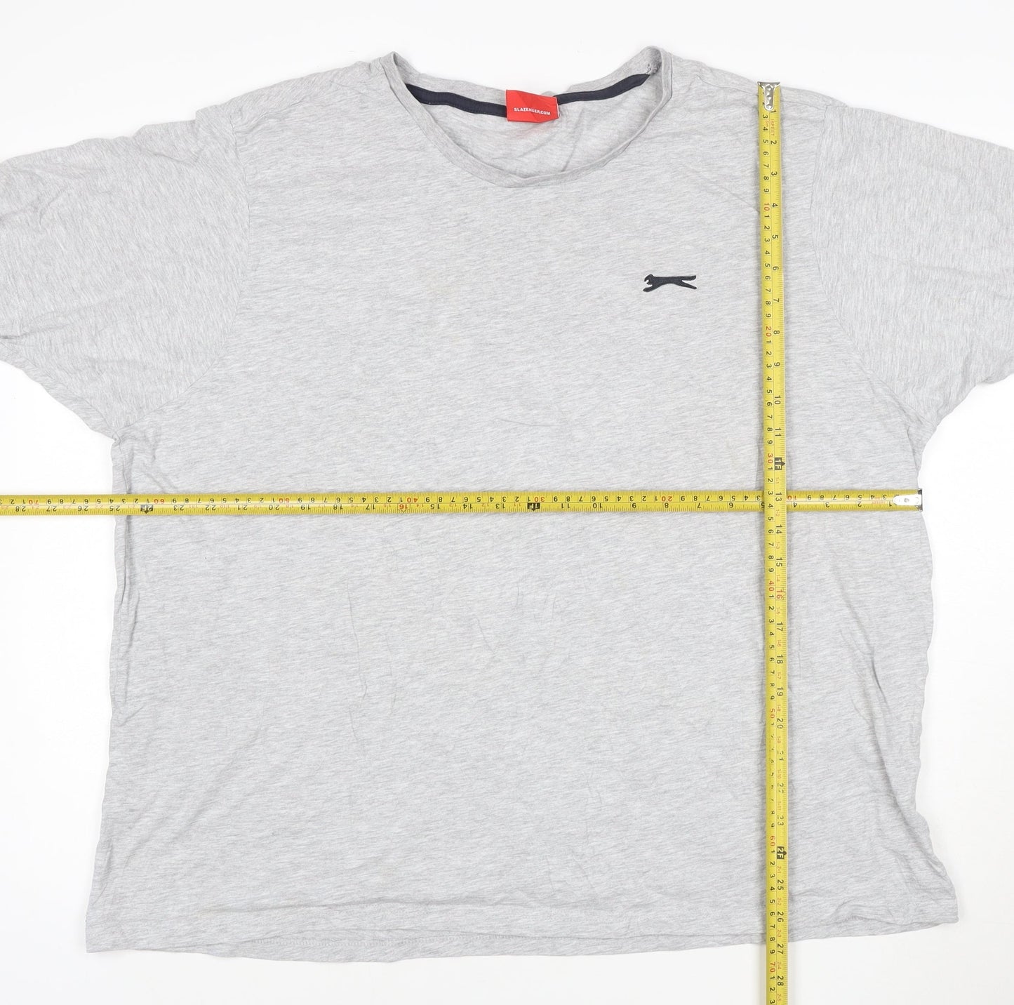 Slazenger Men's Grey 3XL Crew Neck Short Sleeve Cotton T-Shirt