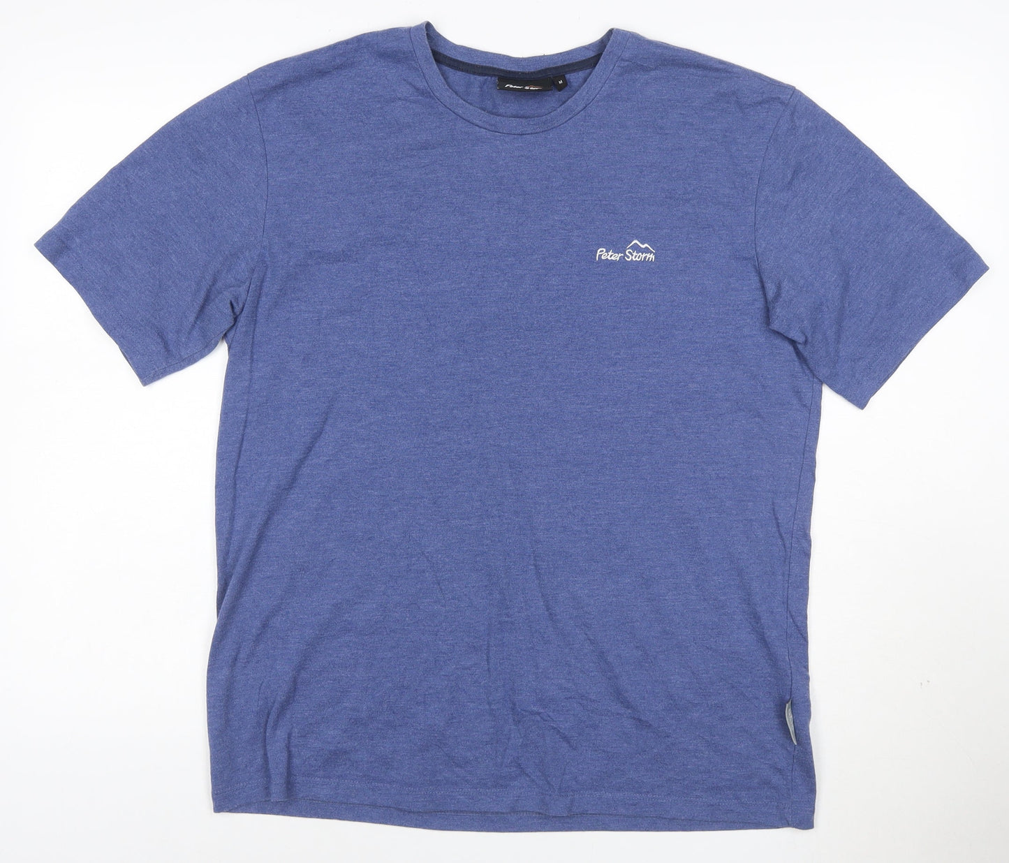 Peter Storm Men's Blue Regular Fit Crew Neck Short Sleeve T-Shirt Medium
