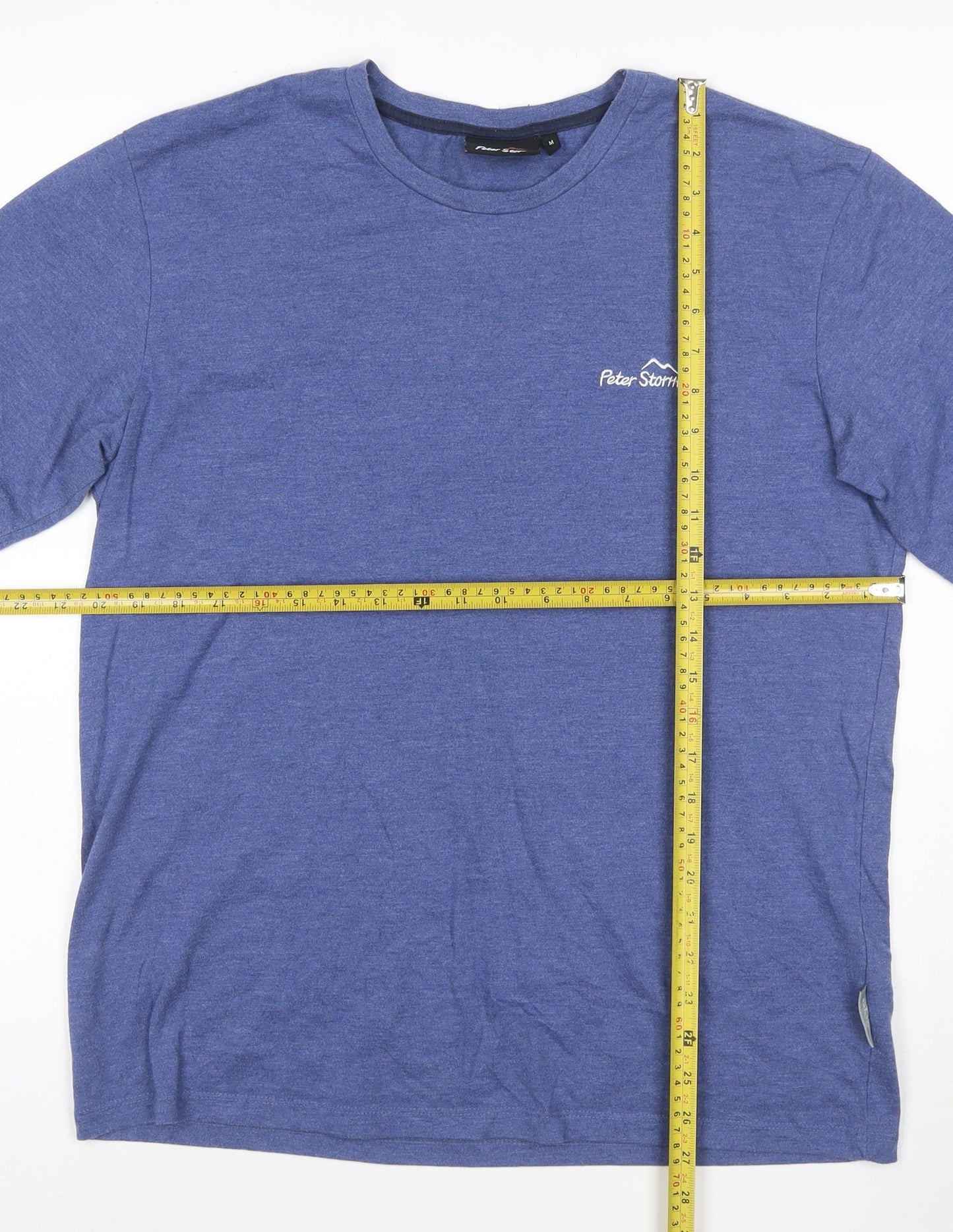 Peter Storm Men's Blue Regular Fit Crew Neck Short Sleeve T-Shirt Medium