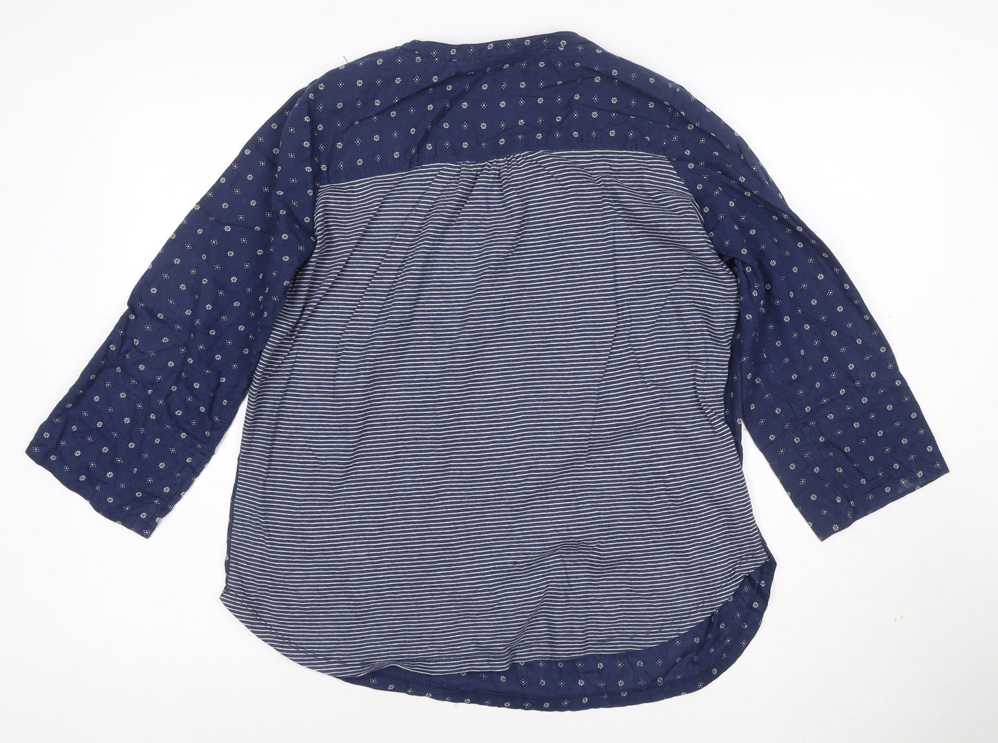 FatFace Women's Blue Floral Cotton Tunic Blouse Size 12