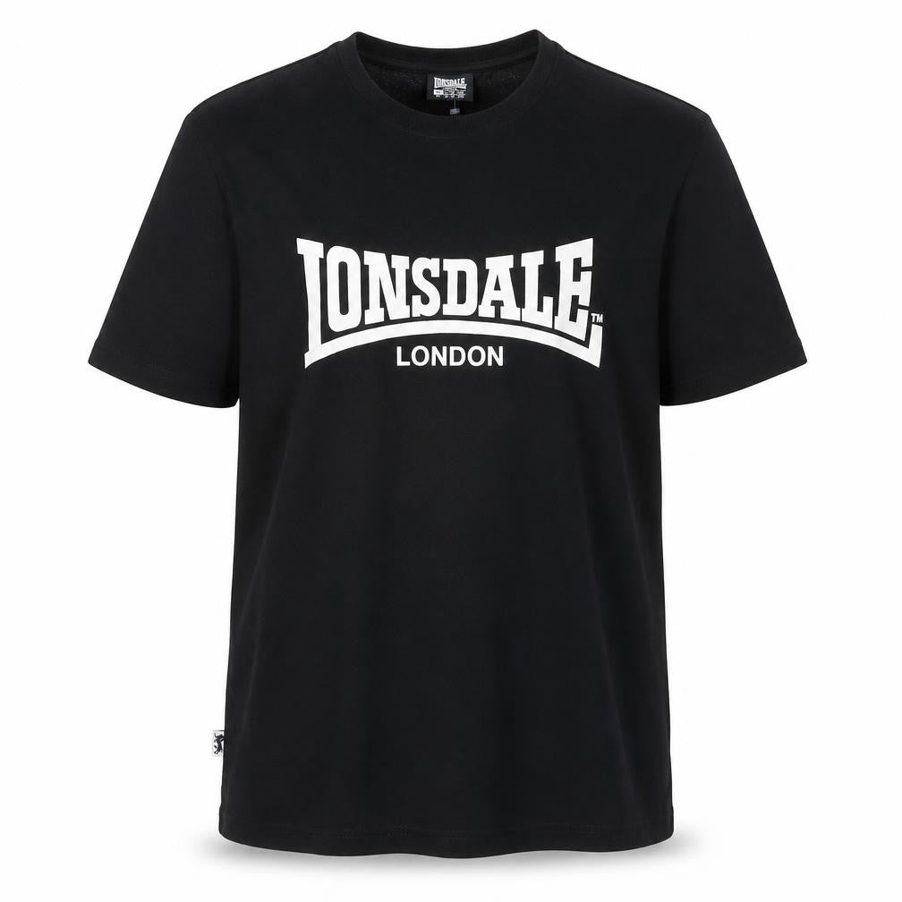 Lonsdale London Men's Black XL Crew Neck Cotton T-Shirt