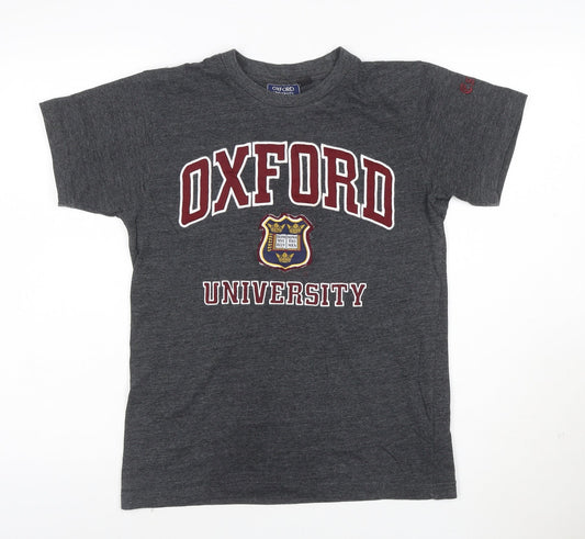Oxford University Mens Grey XS Graphic Cotton T-Shirt