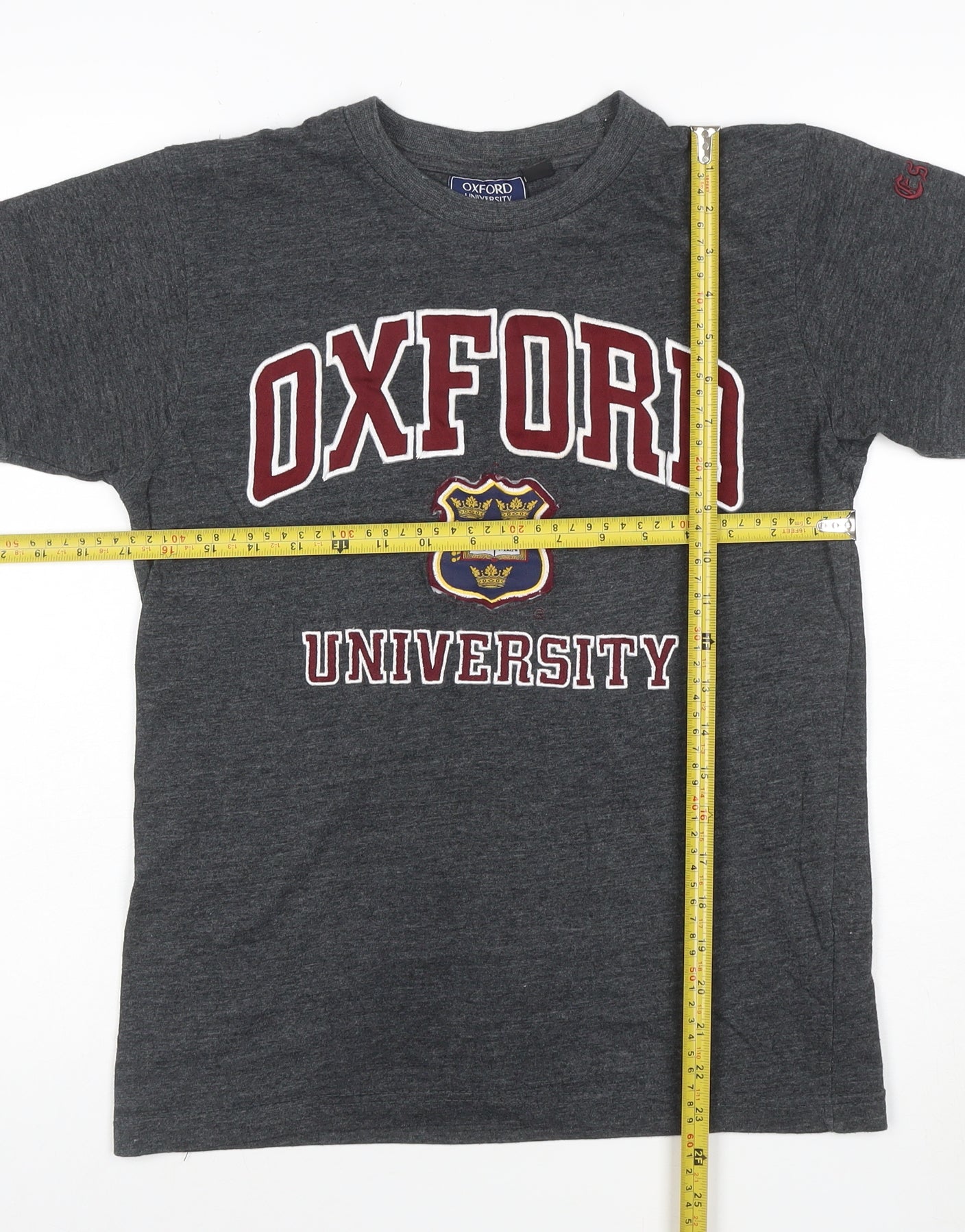 Oxford University Mens Grey XS Graphic Cotton T-Shirt