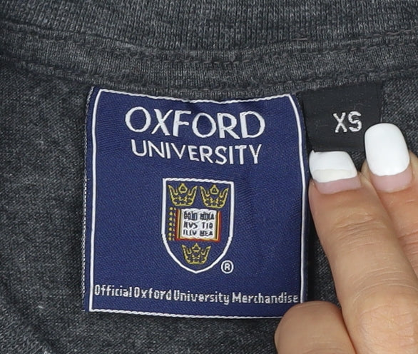 Oxford University Mens Grey XS Graphic Cotton T-Shirt