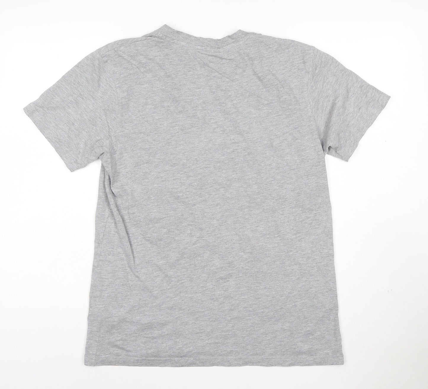 McKenzie Men’s Grey Logo Crew Neck Short Sleeve Cotton T-Shirt M