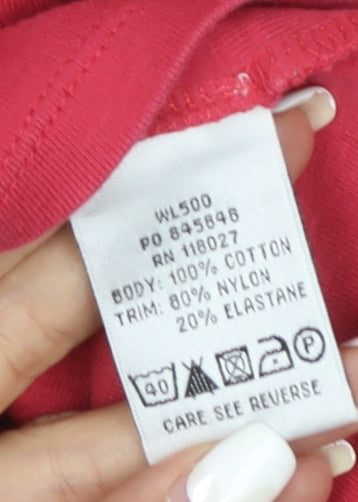 Boden Women's Pink Long Sleeve Scoop Neck Cotton Top Size 10