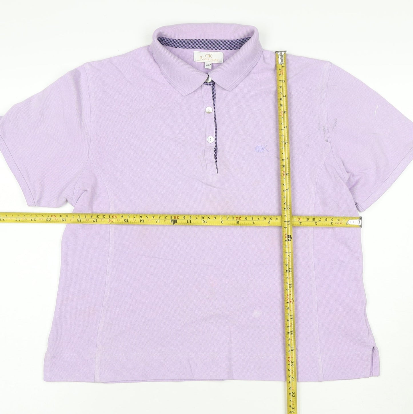 Kyowa Design Women's Purple Collared Short Sleeve Polo L