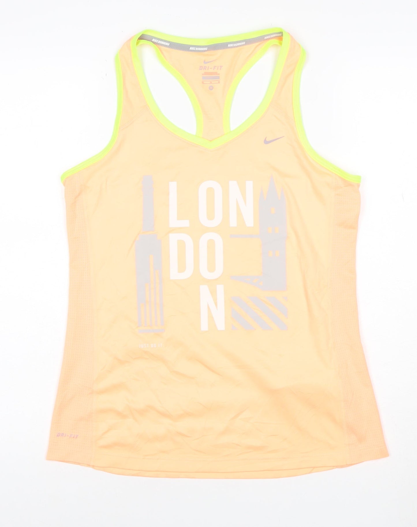 Nike Womens Orange Dri-Fit Running Tank Top Medium