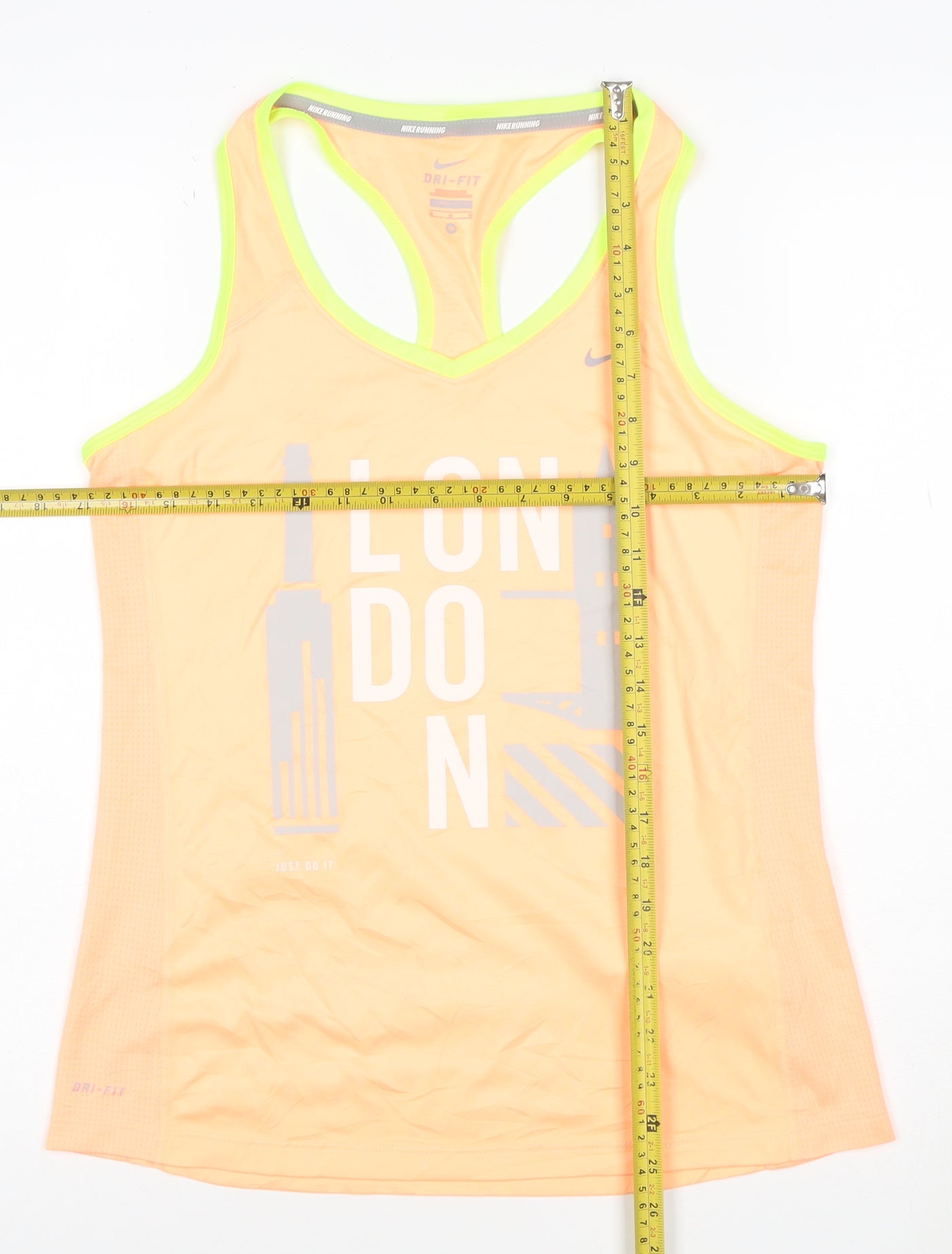 Nike Womens Orange Dri-Fit Running Tank Top Medium