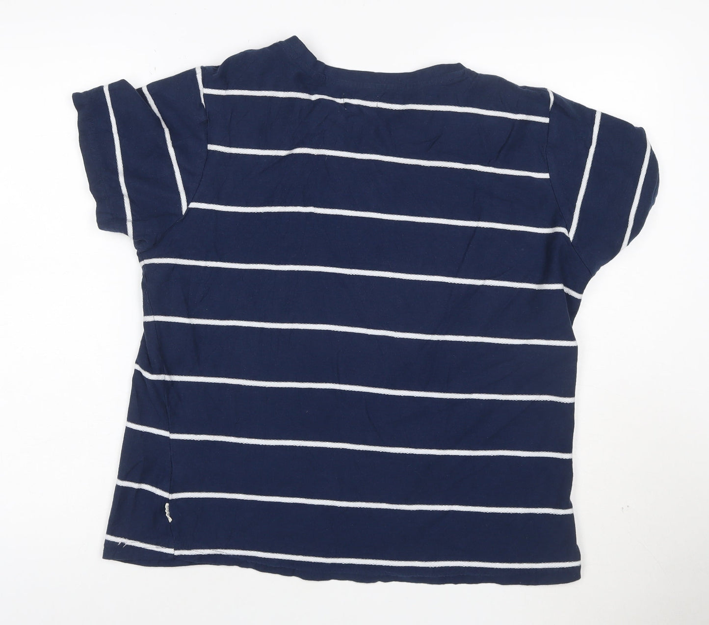 Saltrock Womens Blue Striped Cotton Short Sleeve T-Shirt Size 18