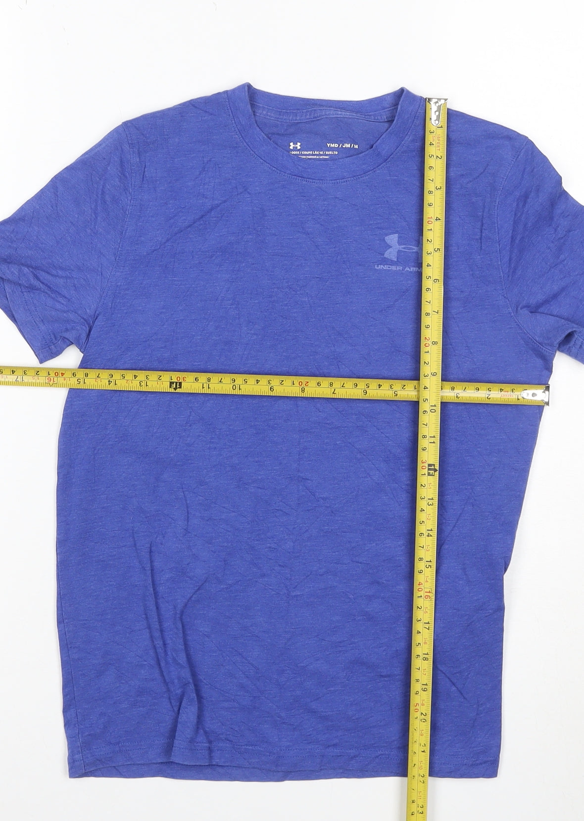 Under Armour Boys Blue M Loose Fit Crew Neck Sports T-Shirt