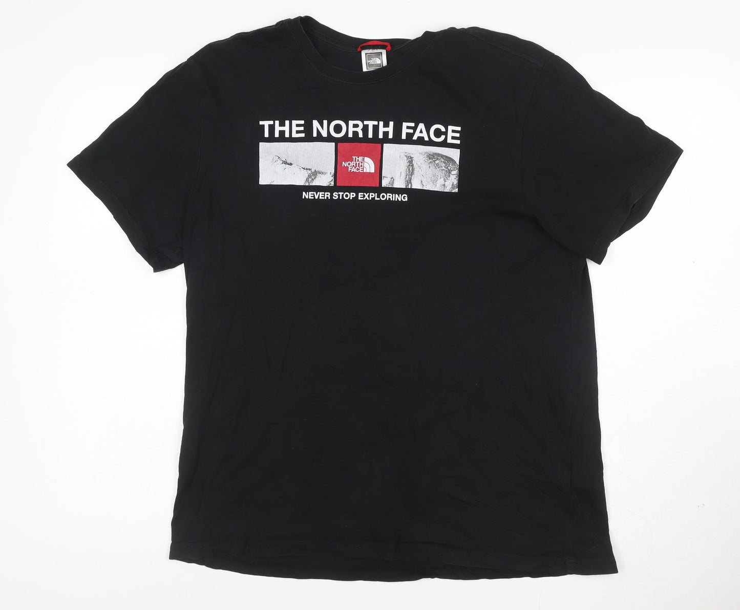 The North Face Mens Black Cotton Graphic Print T-Shirt L