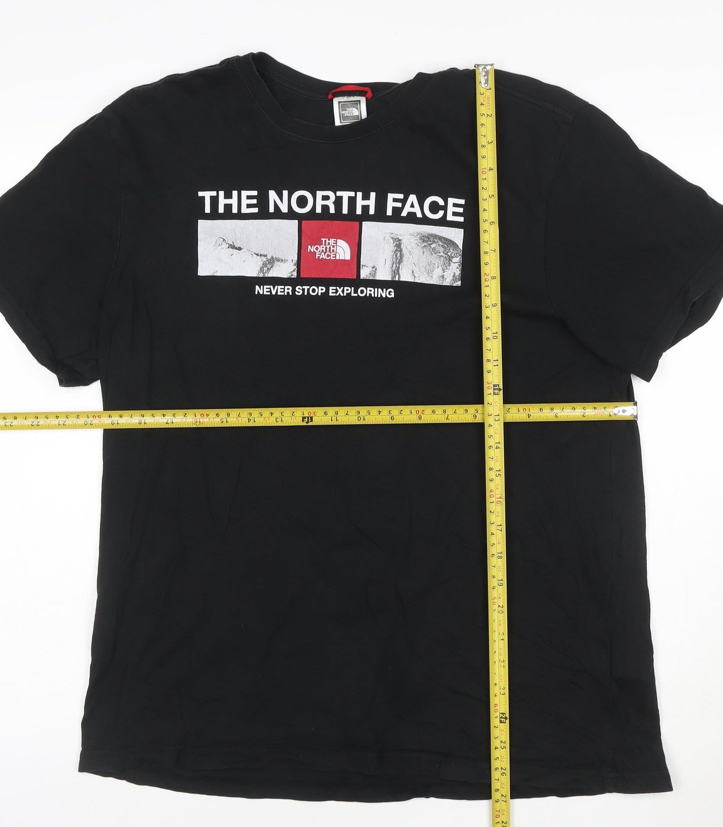 The North Face Mens Black Cotton Graphic Print T-Shirt L