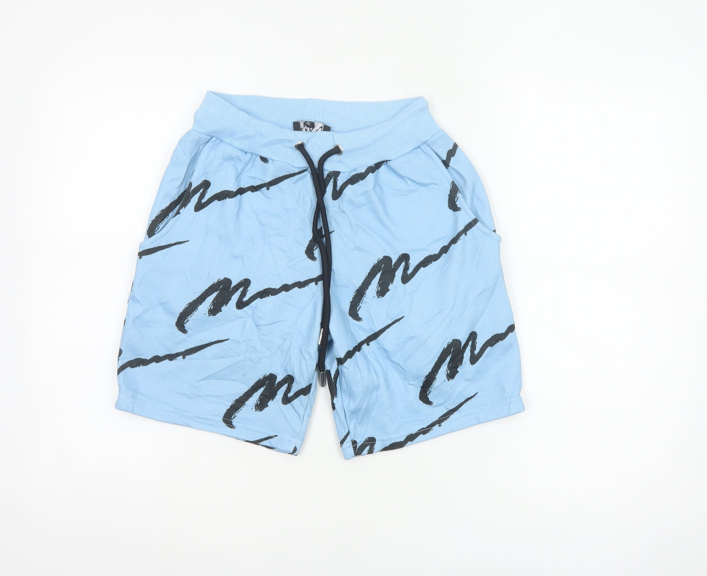 boohooMAN Men's Blue XS Sweat Shorts Drawstring Casual Wear