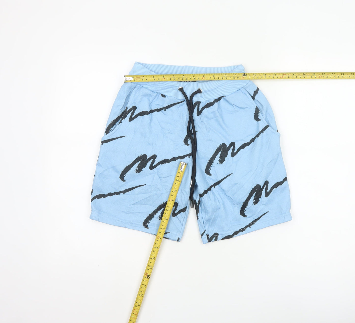 boohooMAN Men's Blue XS Sweat Shorts Drawstring Casual Wear