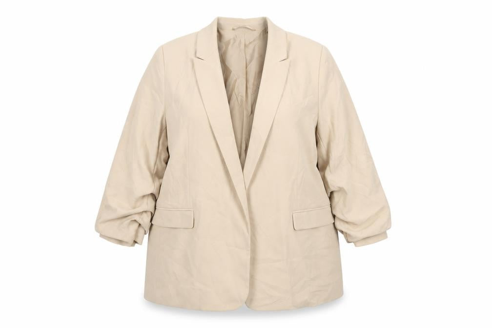Marks & Spencer Womens Beige Blazer Jacket Size 18 Regular Fit