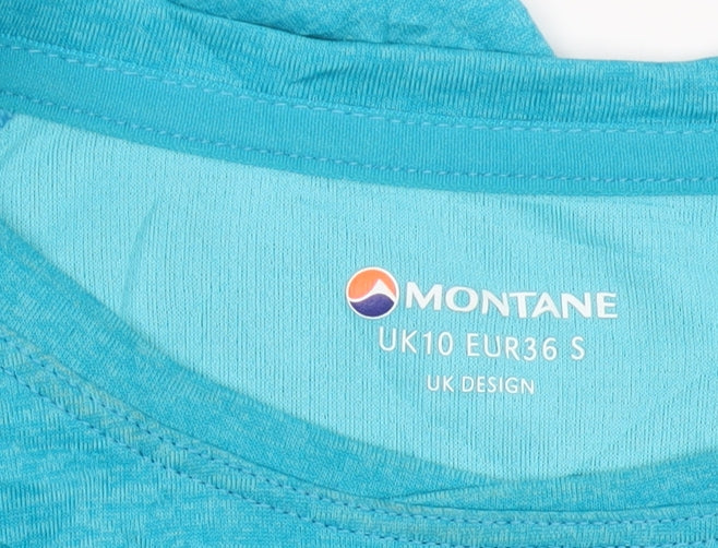 Montane Women Blue Activewear T-Shirt UK10 Lightweight Quick Dry