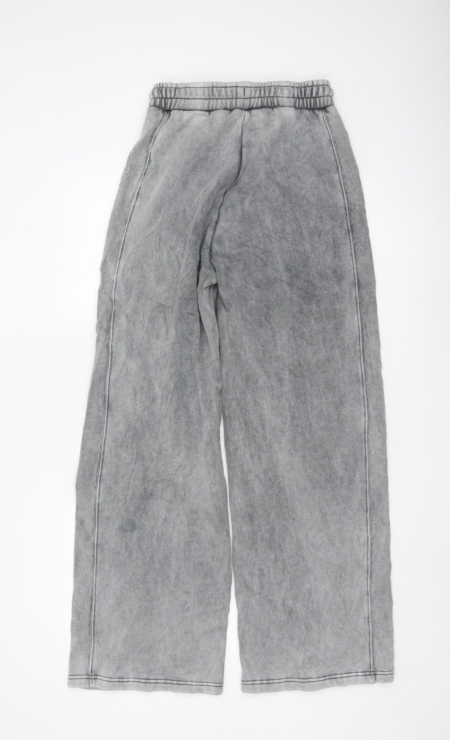 Zara Women's Grey Fleece Wide-Leg Sweatpants Size S